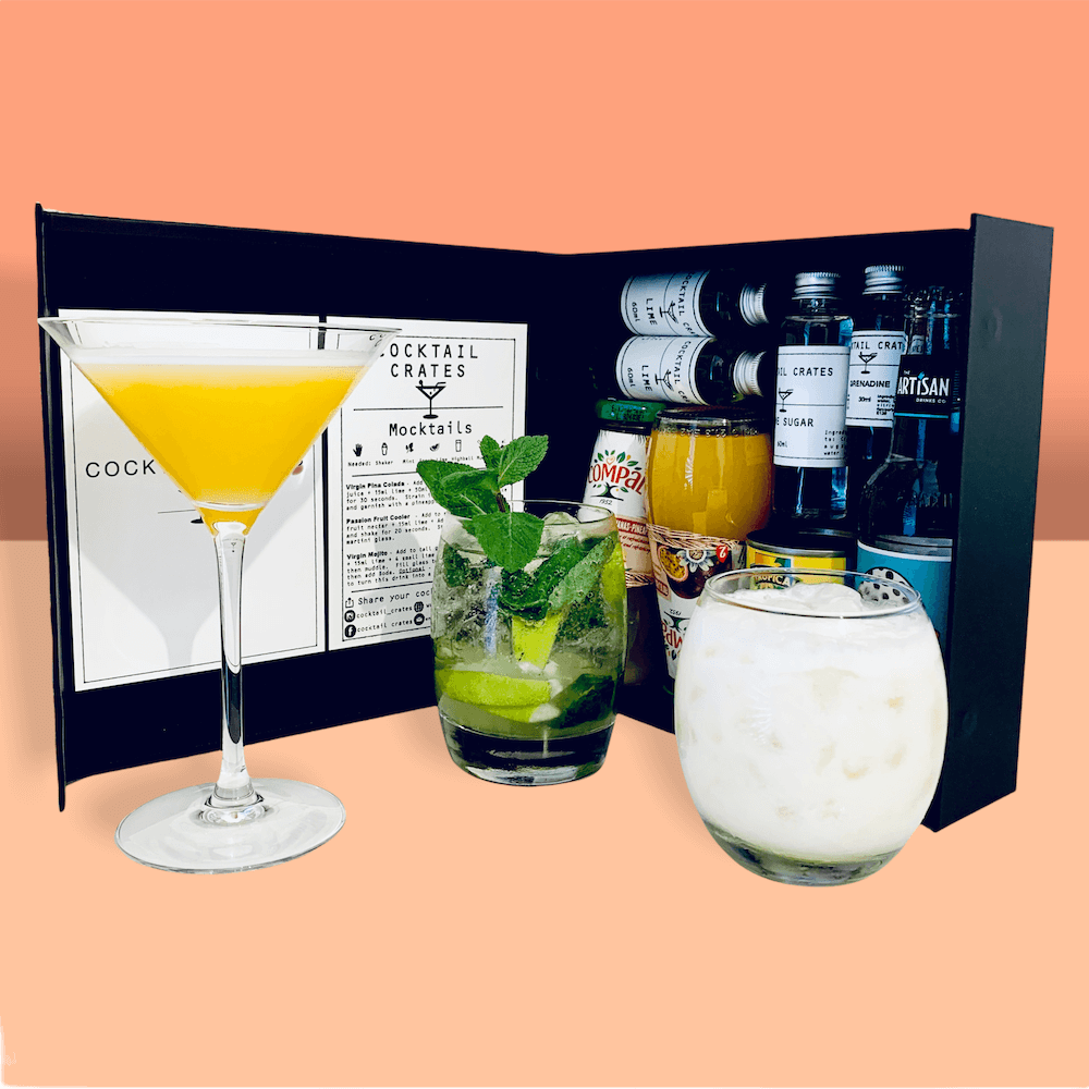 Mocktail Gift Set Virgin Piña Colada Passion Fruit Cooler Virgin Mojito