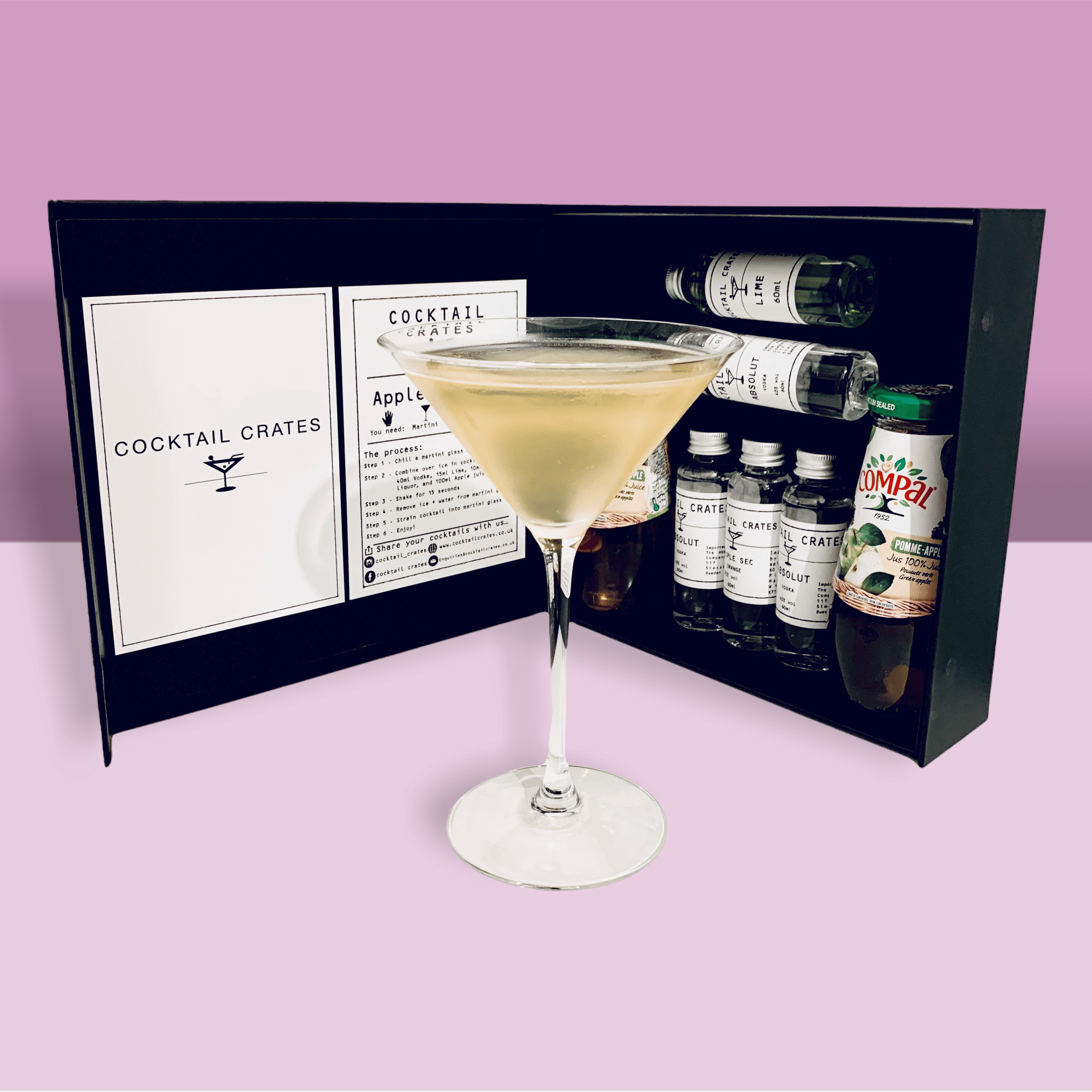 Apple Martini Cocktail Gift Box Vodka Gift Set